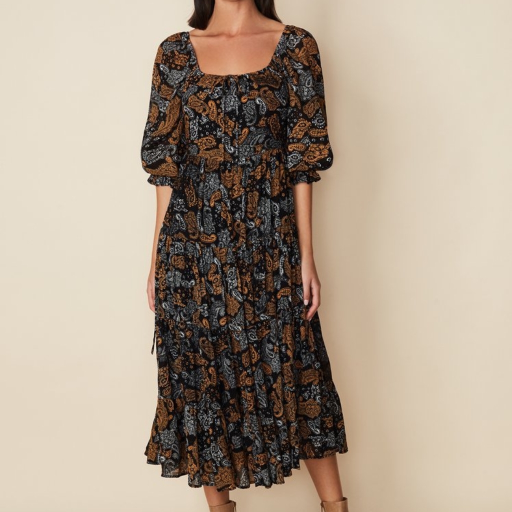Nwt Faithfull The Brand Darsha Midi Dress